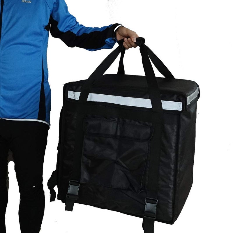 Packir PK-92V: Large Rigid Heavy Duty Food Delivery Box for Motorcycle, Insulated Pizza Delivery Bag for Bicycle/Scooter, Top Loading, 17" x 17" x 17", Collapsible, Waterproof - Image 5